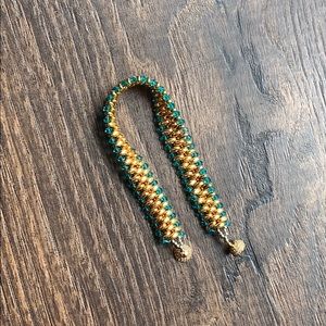 A handcrafted bead bracelet